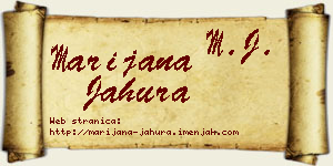 Marijana Jahura vizit kartica
